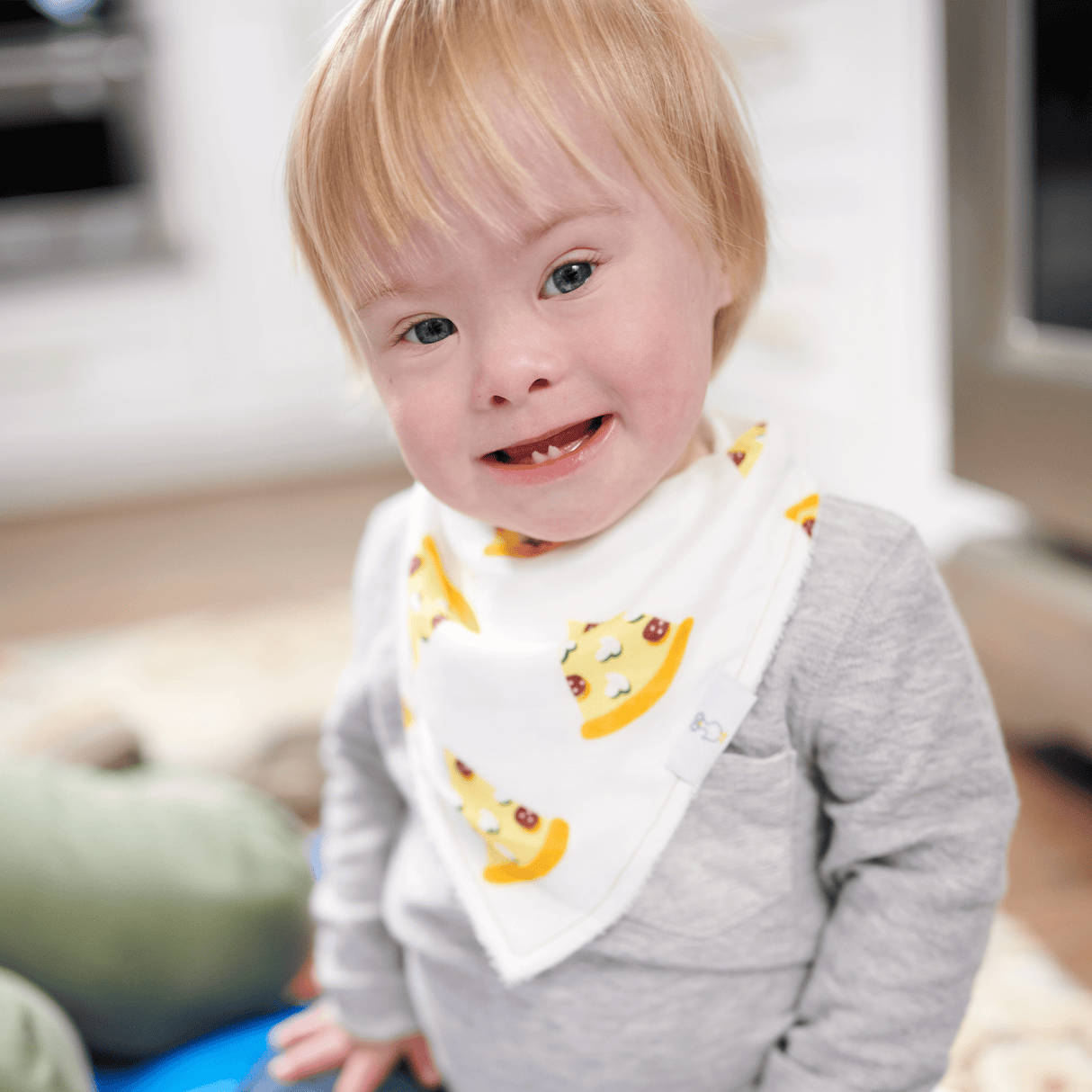 Slice Slice Baby and Pizza 2 Pack Muslin & Terry Cloth Bib Set - HoneyBug