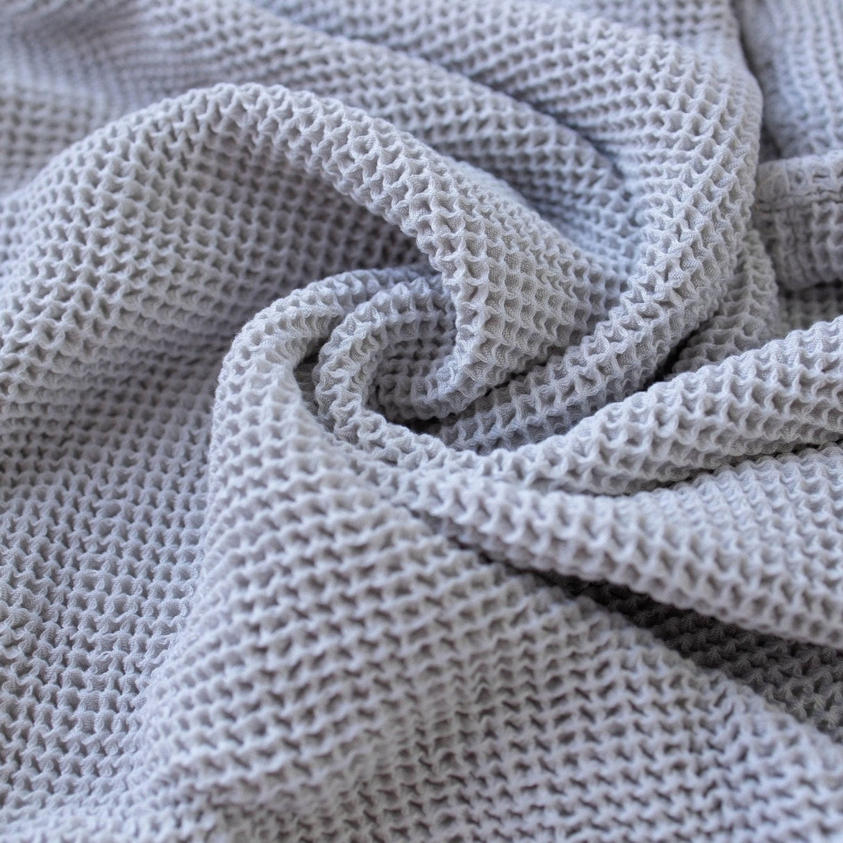 Grey Waffle Baby Blanket