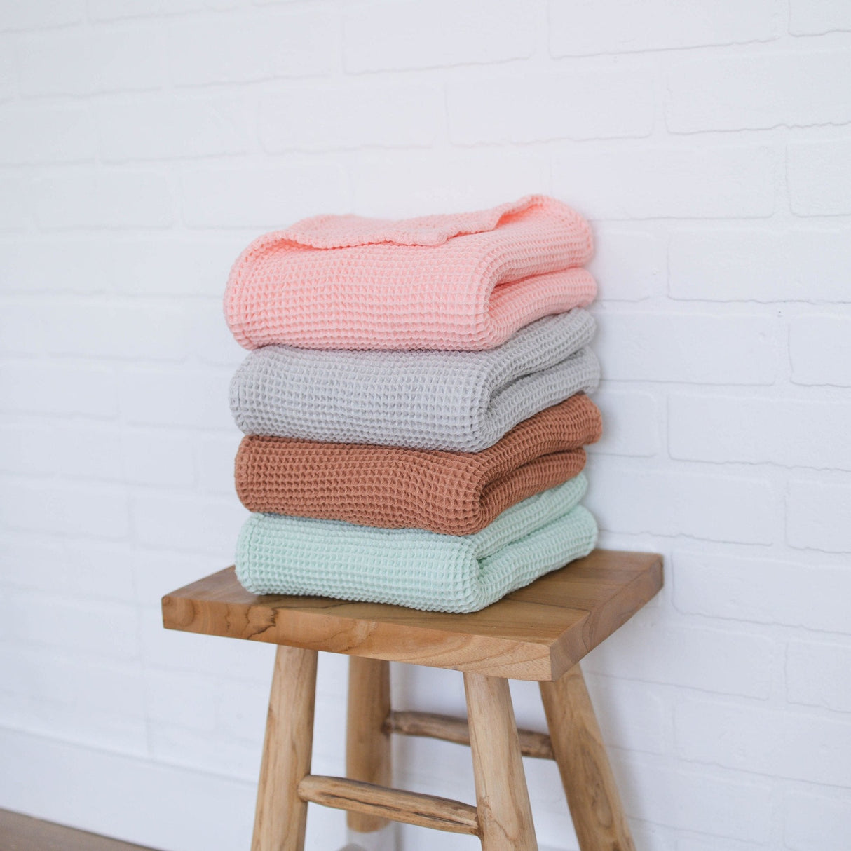 Grey Waffle Baby Blanket