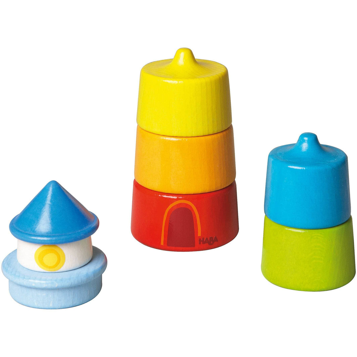 Lighthouse Wooden Rainbow Stacker - HoneyBug