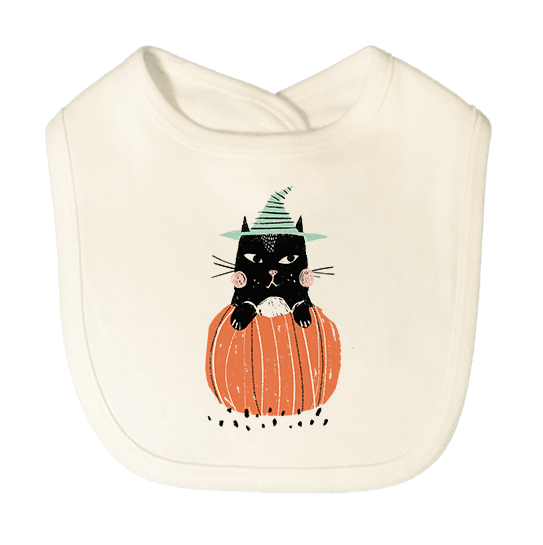 graphic bib | halloween cat
