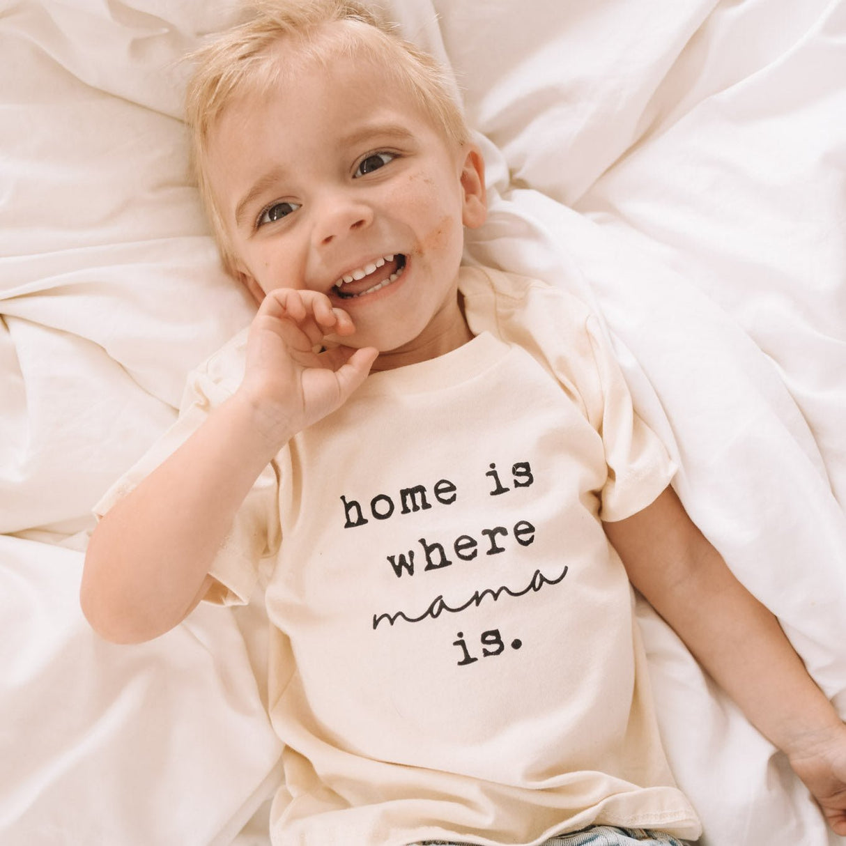 Home is Where Mama Is Organic Cotton Kids T-shirt Short Sleeve - HoneyBug