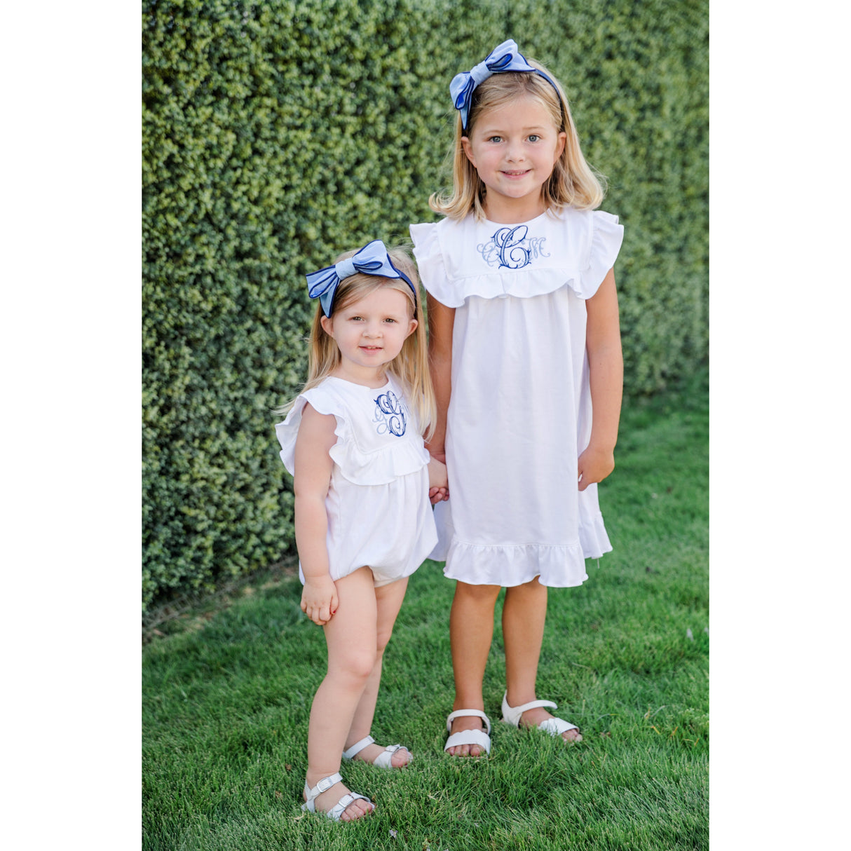 Piper Girls' Pima Cotton Dress - White - HoneyBug