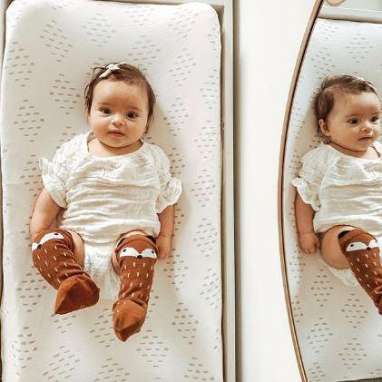 Changing Pad Cover | Cradle Sheet Set - Sage Diamond - HoneyBug