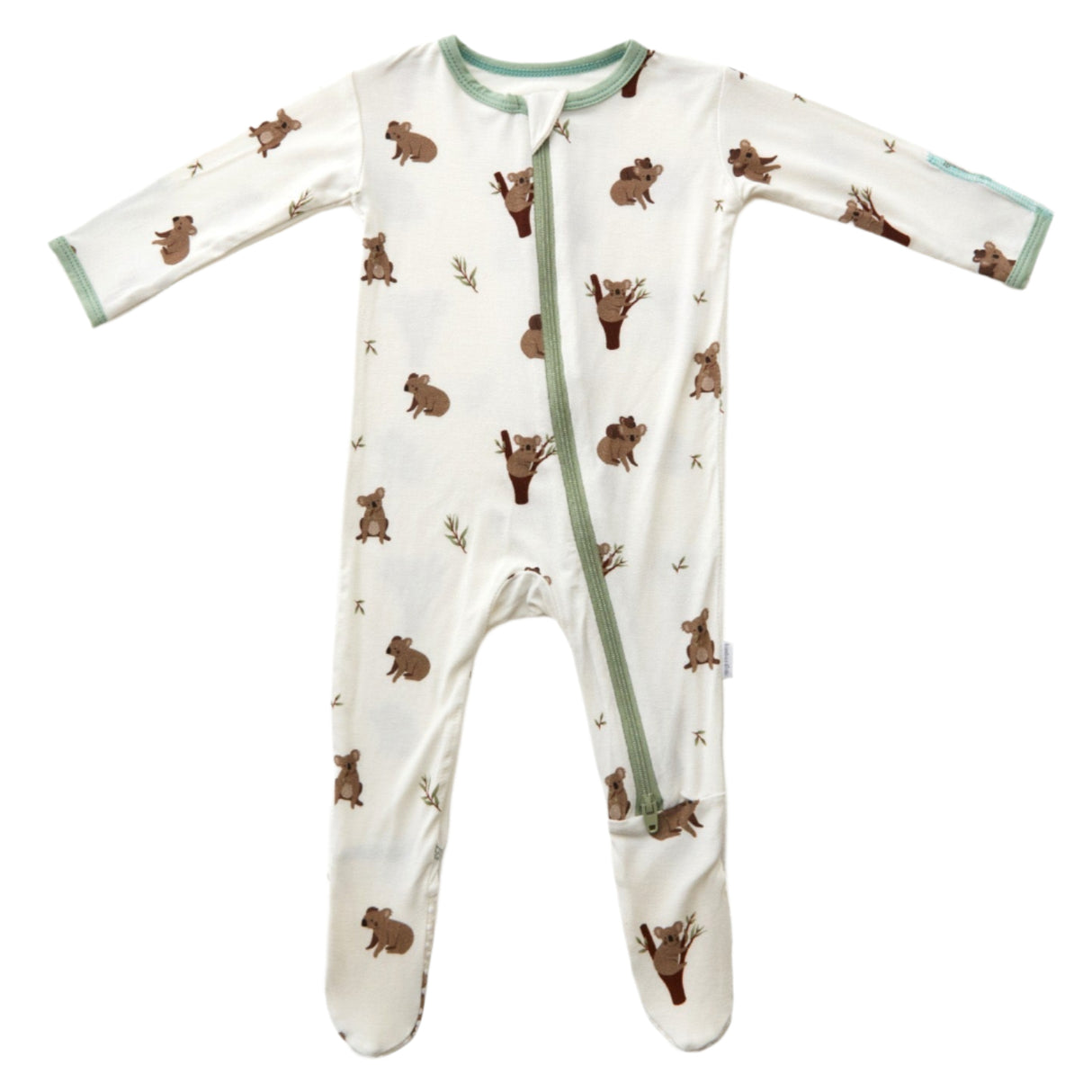 Koala Zippered Footie - HoneyBug