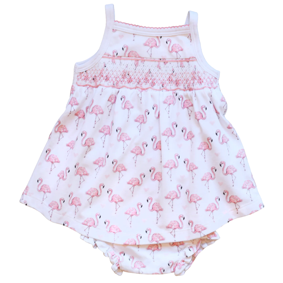 Pink Flamingo Smocked Dress