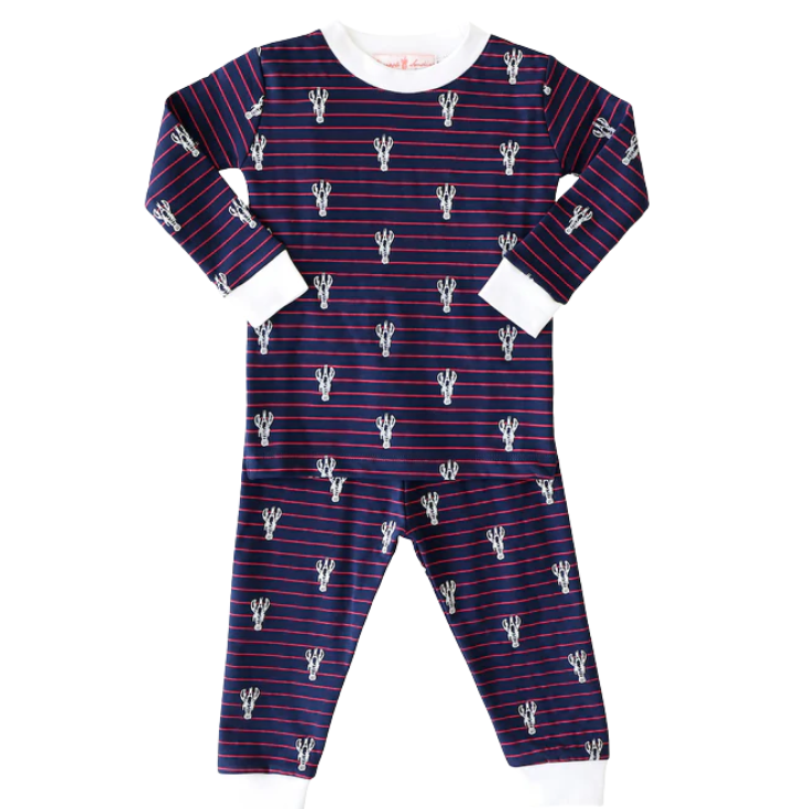 Lobster Stripe 2-Piece Pajama