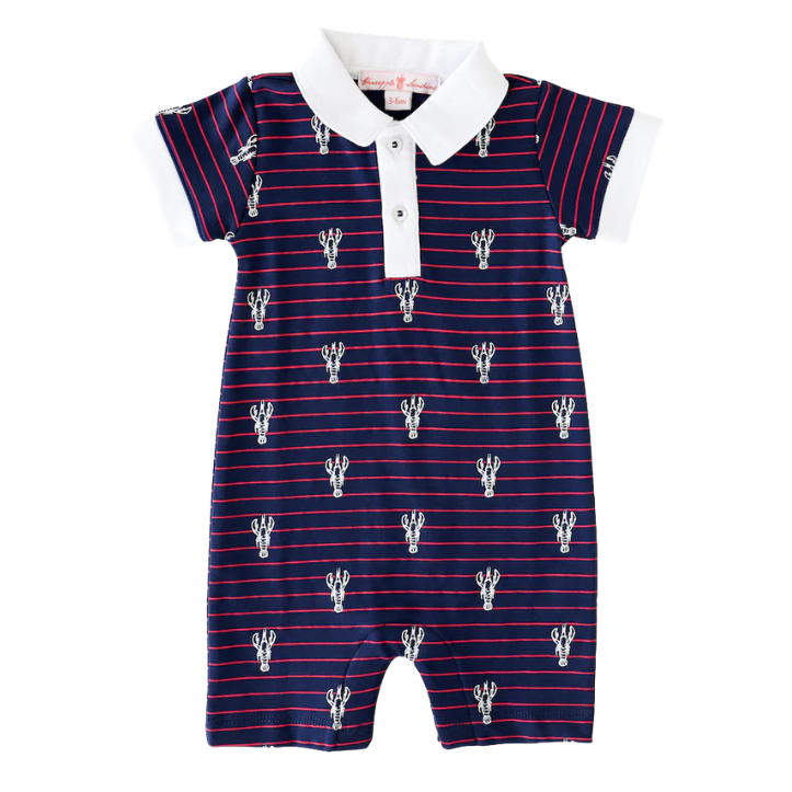 Lobster Stripe Romper