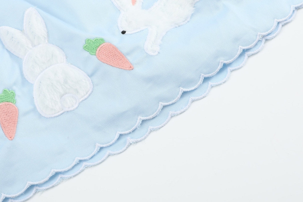 Light Blue Bunny and Flowers Dress