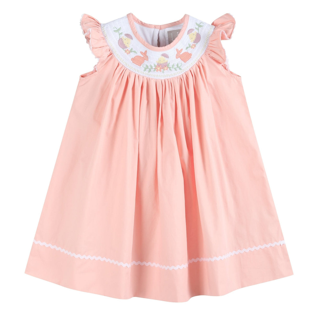 Light Pink Easter Smocked Bishop Dress