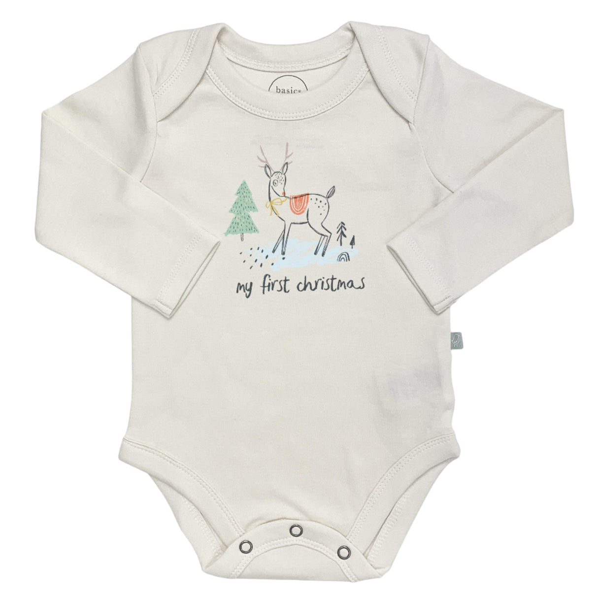 graphic bodysuit | christmas deer (long sleeve) - HoneyBug