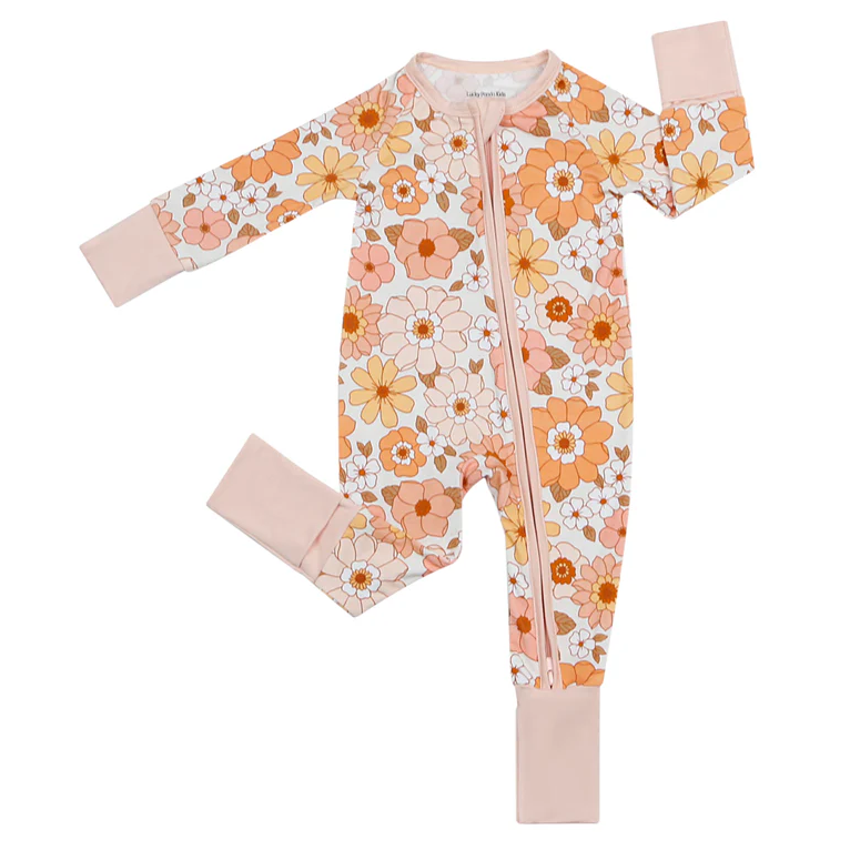 Bamboo Zip Romper | Sweet Blossom