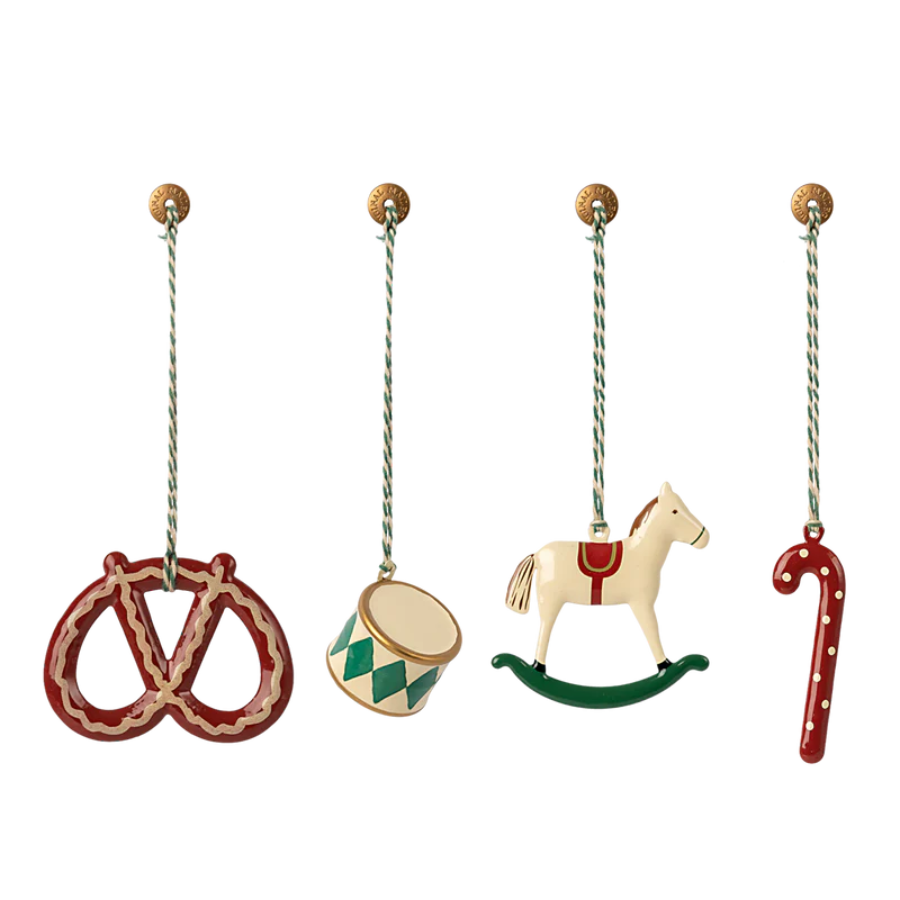 Metal Ornament Set - Peter's Christmas, Green - HoneyBug