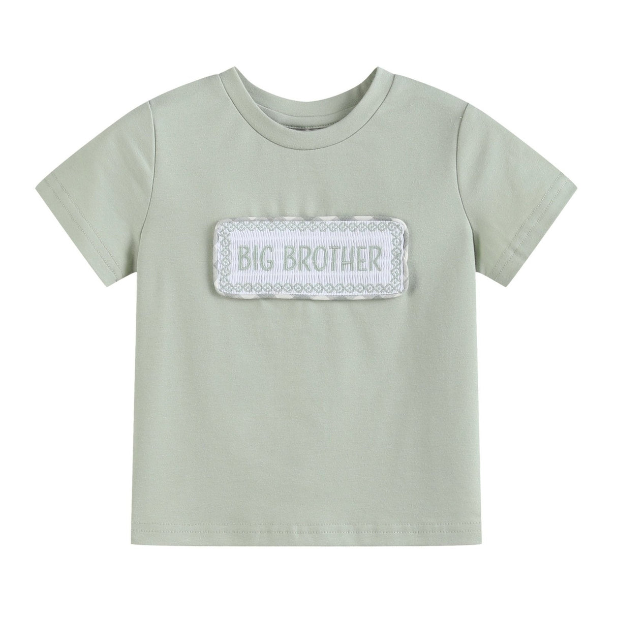Misty Blue Big Brother Smocked Shirt and Shorts Set