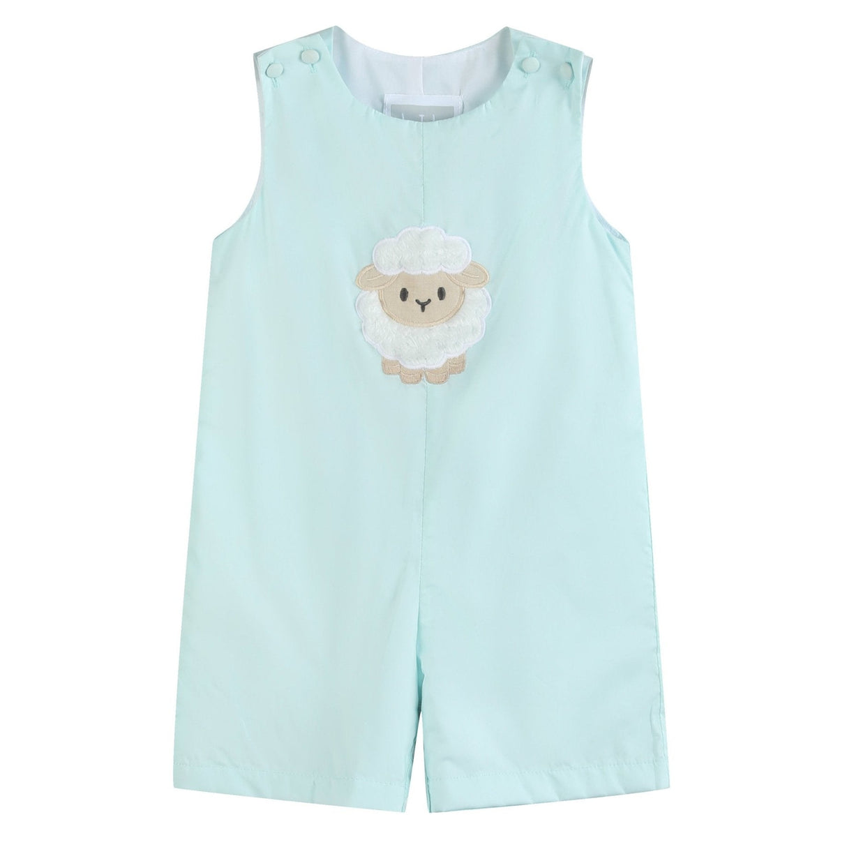 Misty Blue Fuzzy Lamb Shortalls