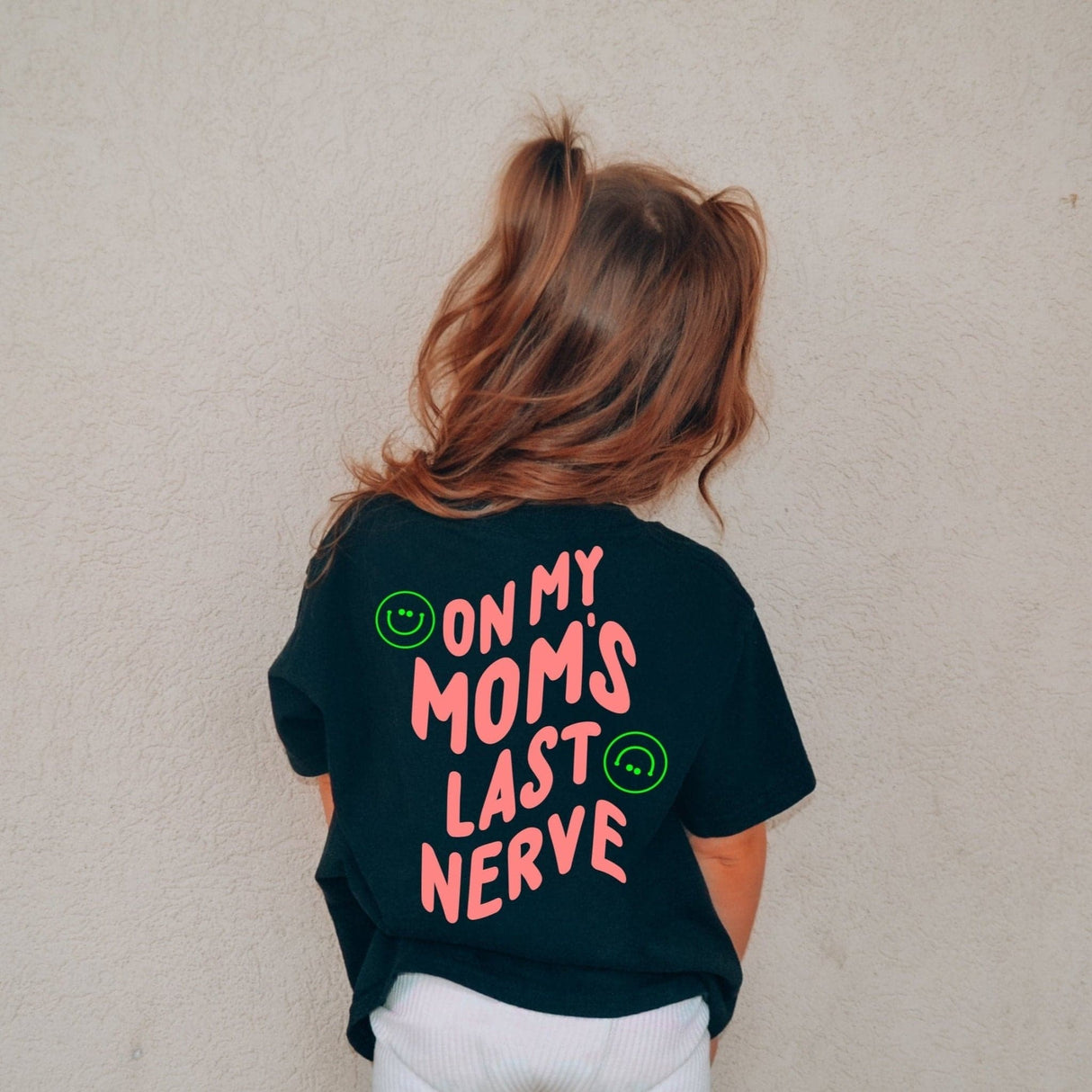 On My Mom's Last Nerve Tee w/ Coral Print - HoneyBug