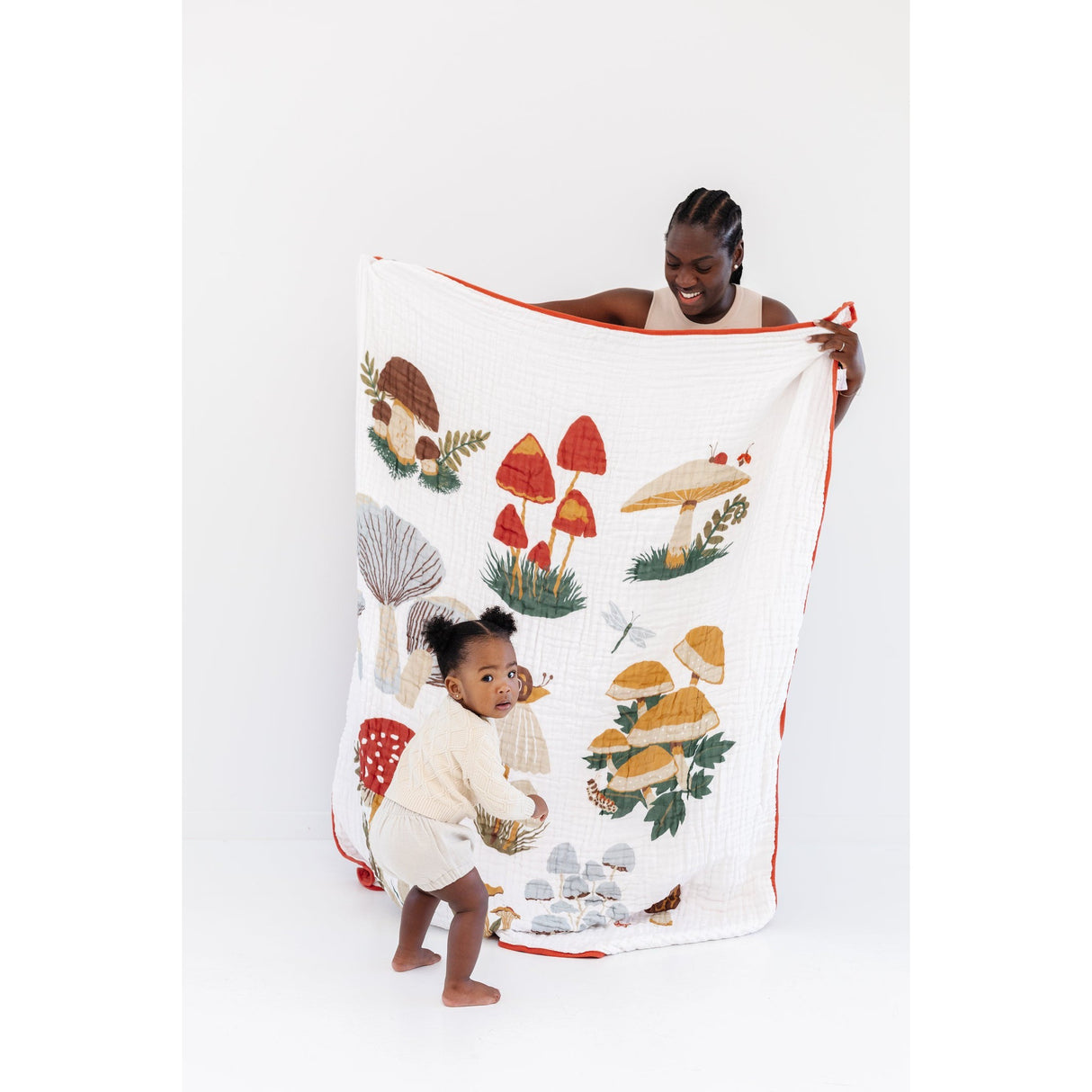 Large Mushroom Throw Blanket - HoneyBug