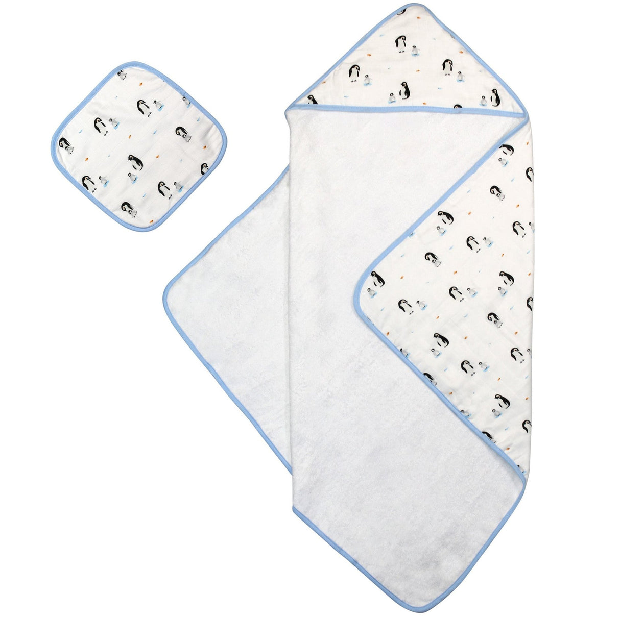 Penguin Hooded Towel Set - HoneyBug