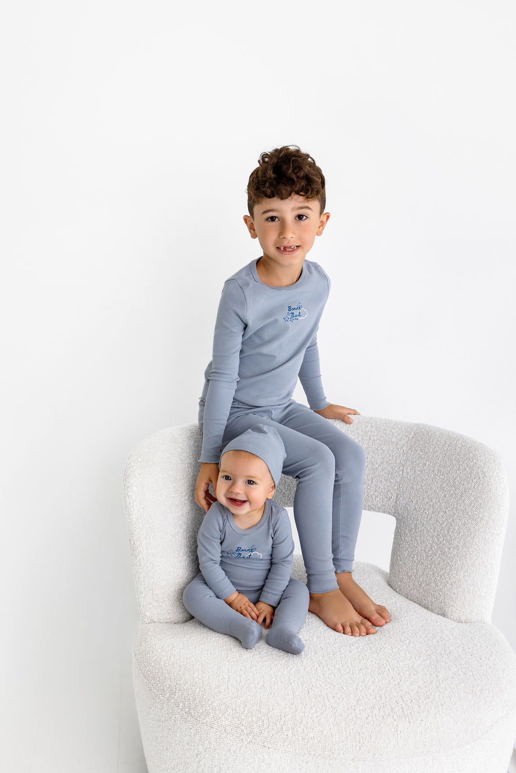 Bonne Nuit PJ- Dusty Blue - HoneyBug