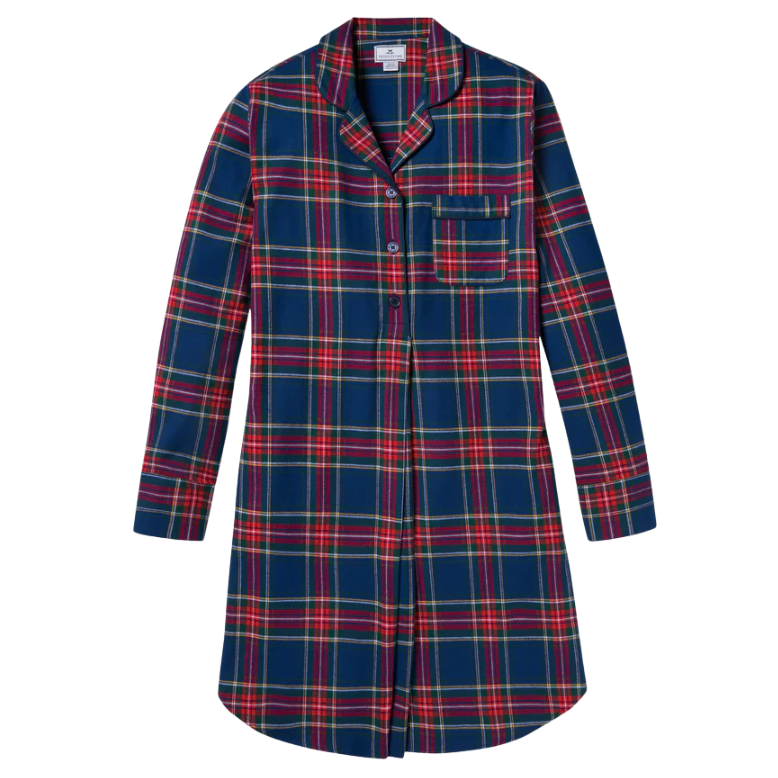 Women's Brushed Twill Maternity Nightshirt in Windsor Tartan - HoneyBug