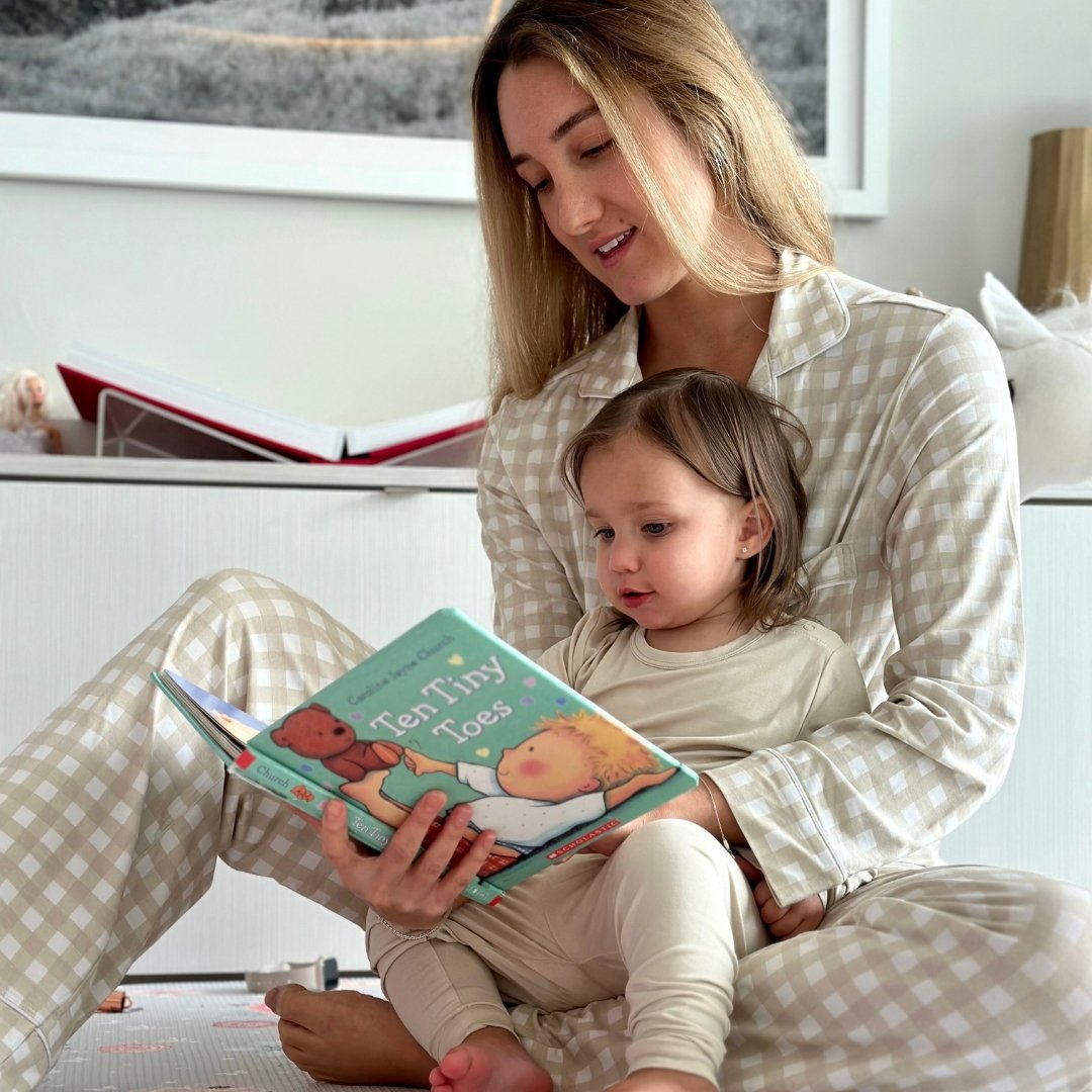 Women's Long Sleeve Pajama Set - Gingham - HoneyBug