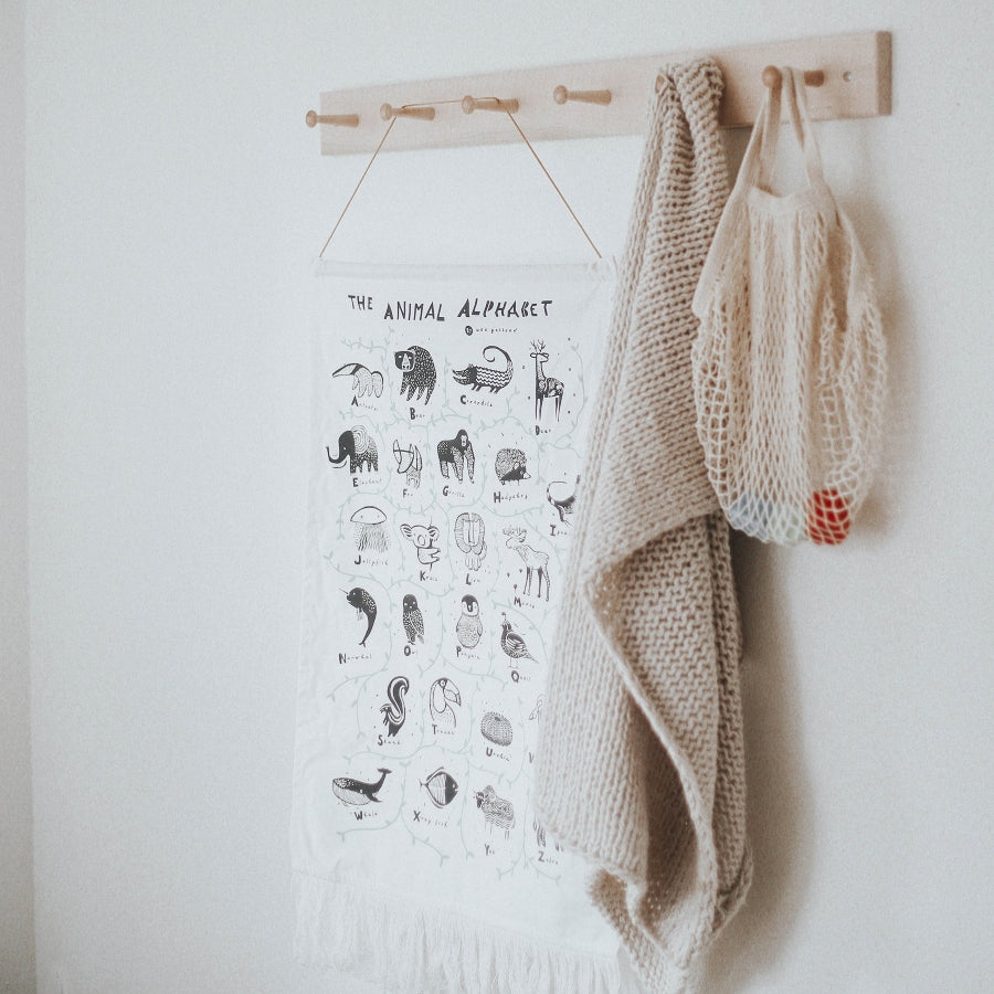 Animal Alphabet Printed Tapestry - HoneyBug