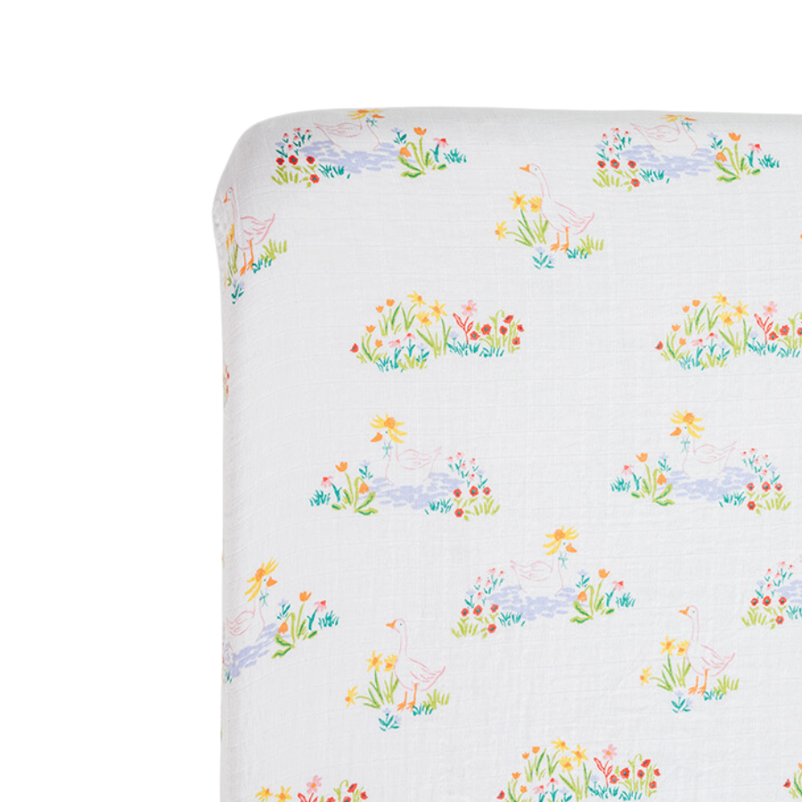 Garden Goose Crib Sheet - HoneyBug