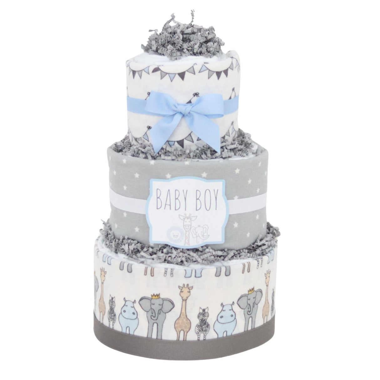 Royal Safari Diaper Cake - HoneyBug