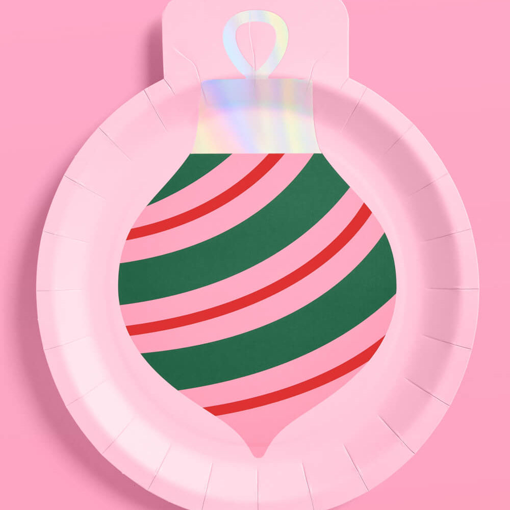 Christmas Ornament Plates - 24 Paper Plates