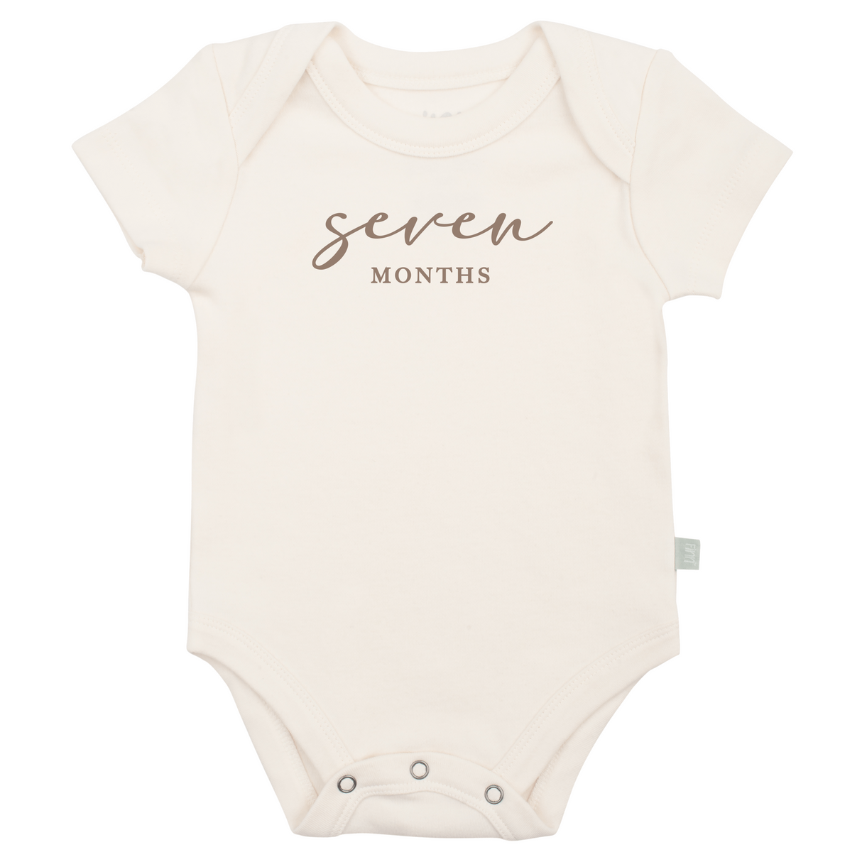 graphic bodysuit | seven months milestone taupe - HoneyBug