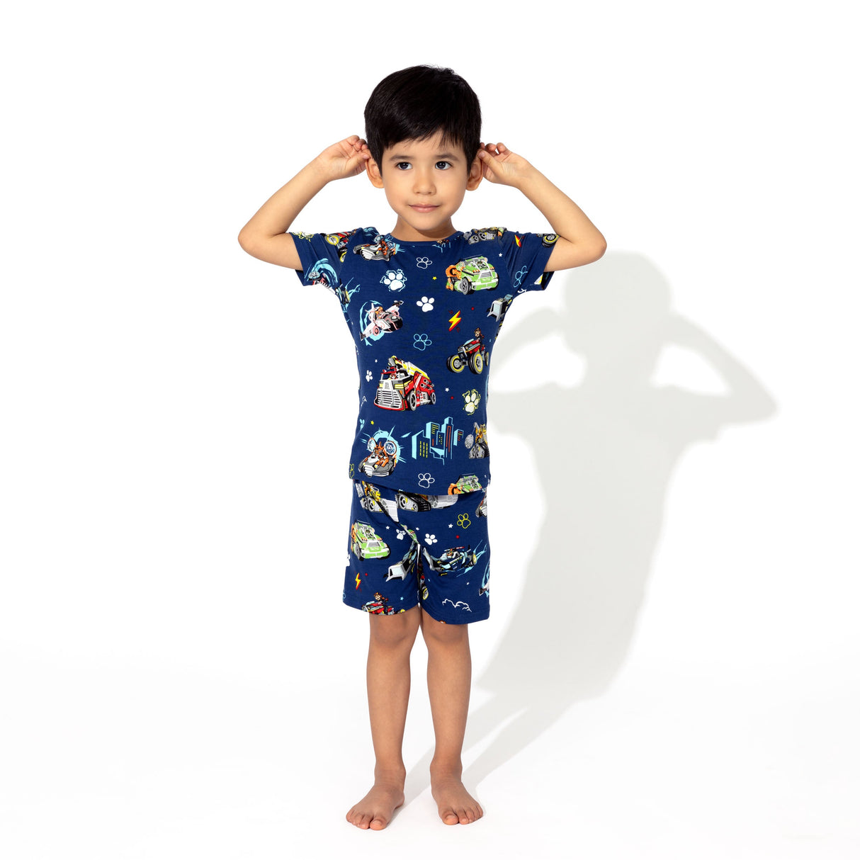 PAW Patrol: The Mighty Movie - Mighty Vehicles Bamboo Kids Pajama Short Set - HoneyBug