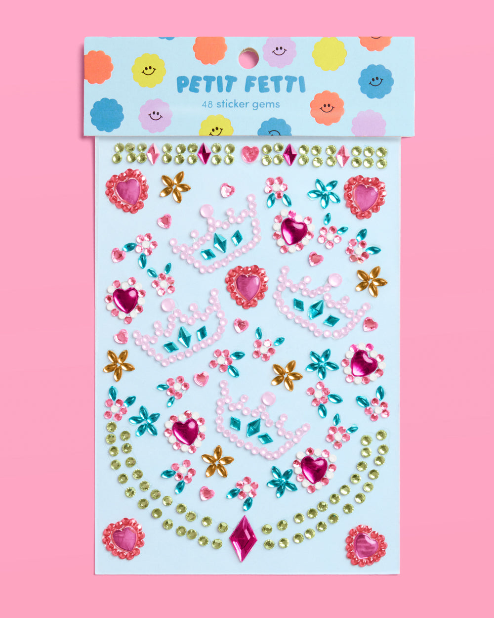 53 face gems including crowns, flowers, hearts + more