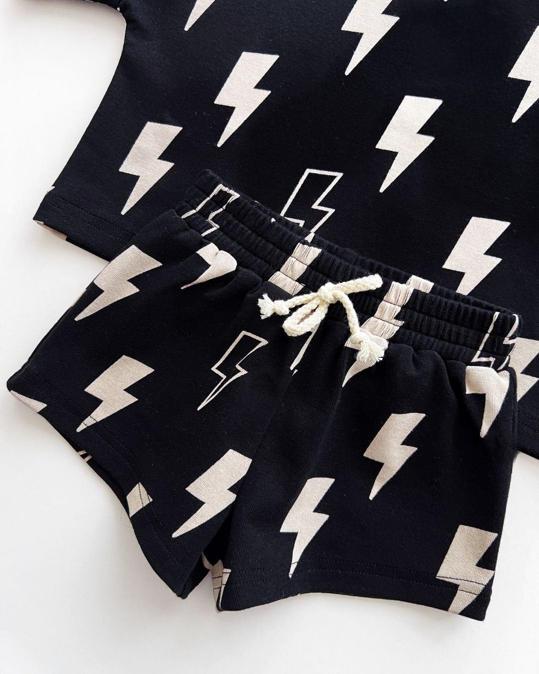Shorts Set | Black Bolts - HoneyBug