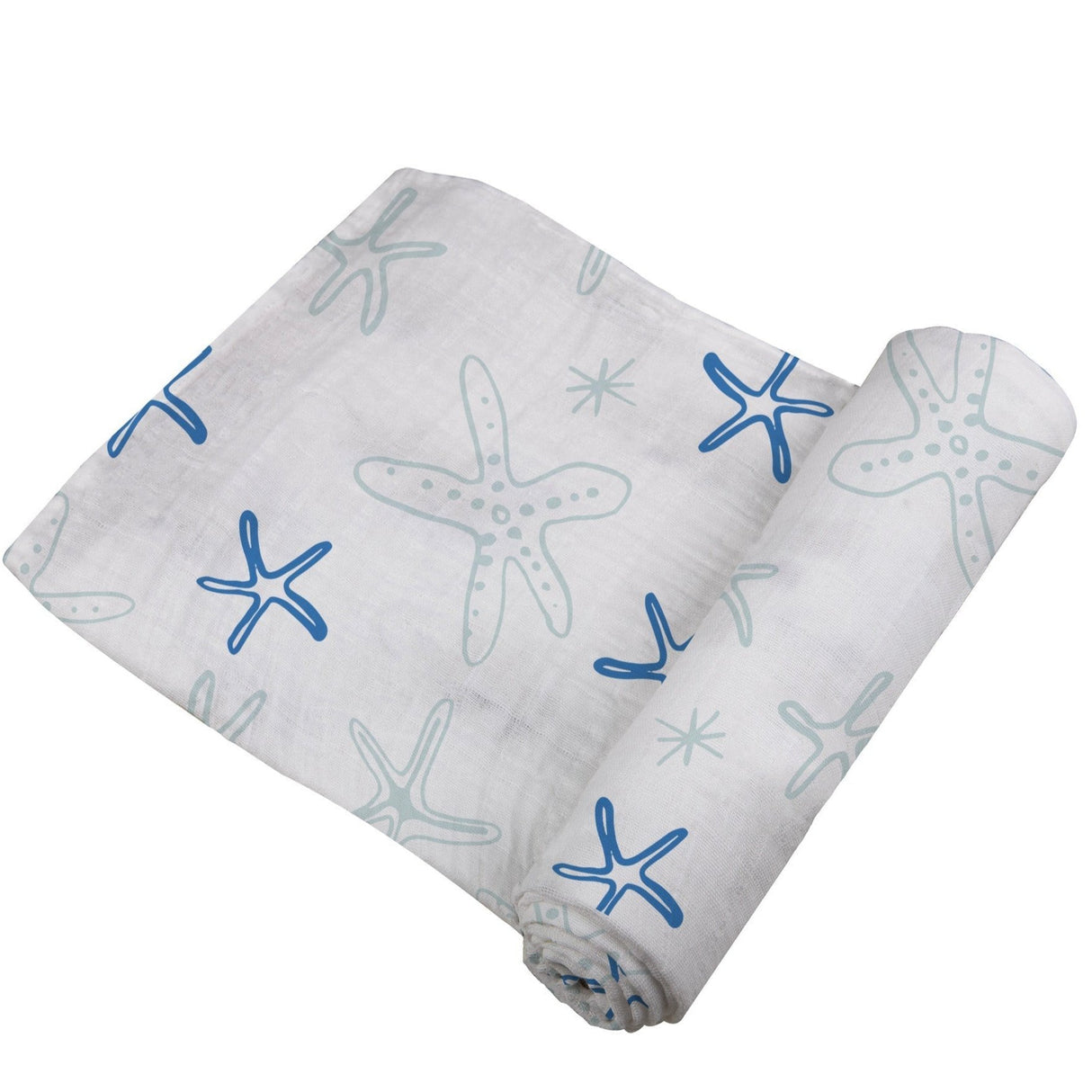 Starfish Cotton Muslin Swaddle - HoneyBug