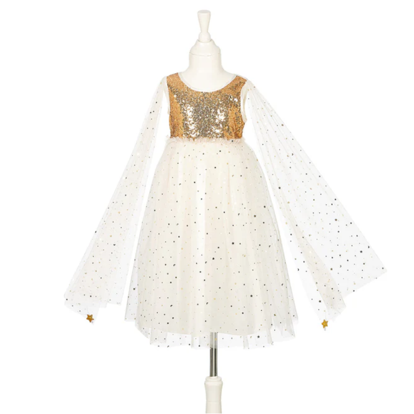 Dorianne Gold Fairy Dress for Kids - Carnival & Festive Use - Size 5-7 yrs