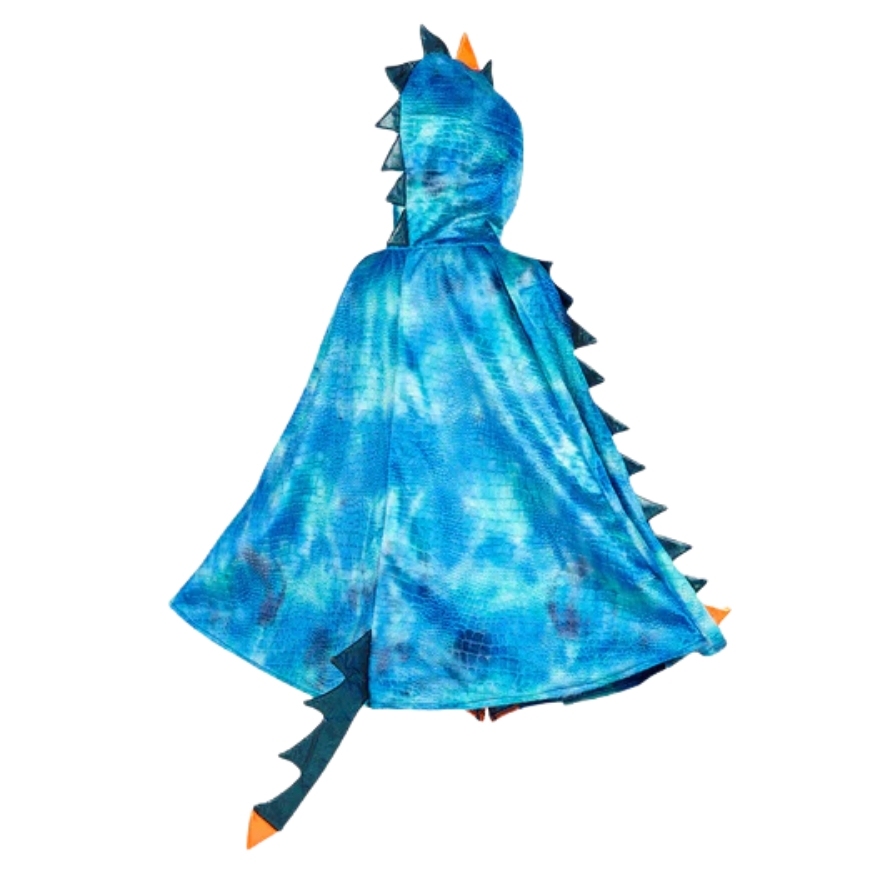 Blue Dragon Costume Cape for Kids - Carnival & Festive Use - sz 4–7 yrs