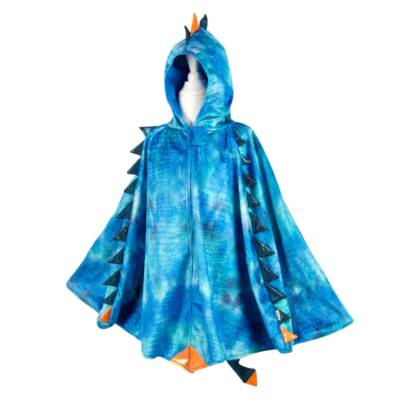 Blue Dragon Costume Cape for Kids - Carnival & Festive Use - sz 4–7 yrs