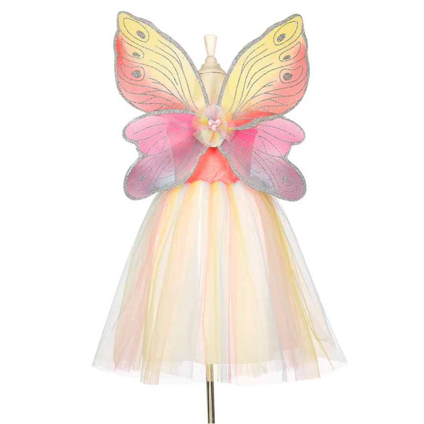 Valerie Fairy Costume – Dress and Wings Set (multicolor) - Role-Play for Children (2 sizes)