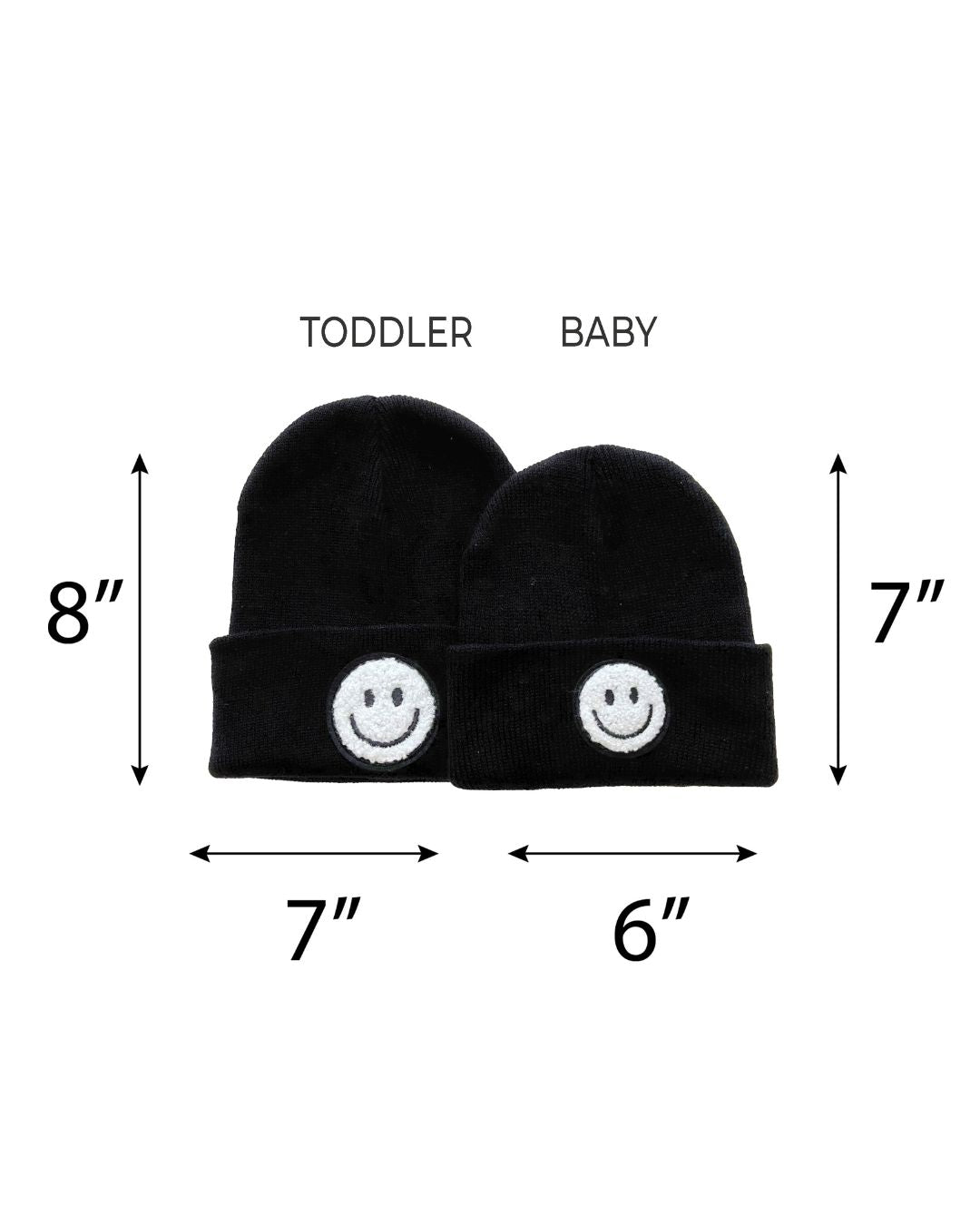 Smiley Beanie | Black - HoneyBug