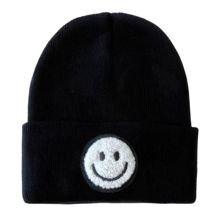 Smiley Beanie | Black - HoneyBug
