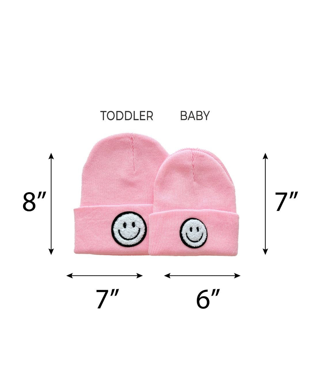 Smiley Beanie | Pink - HoneyBug