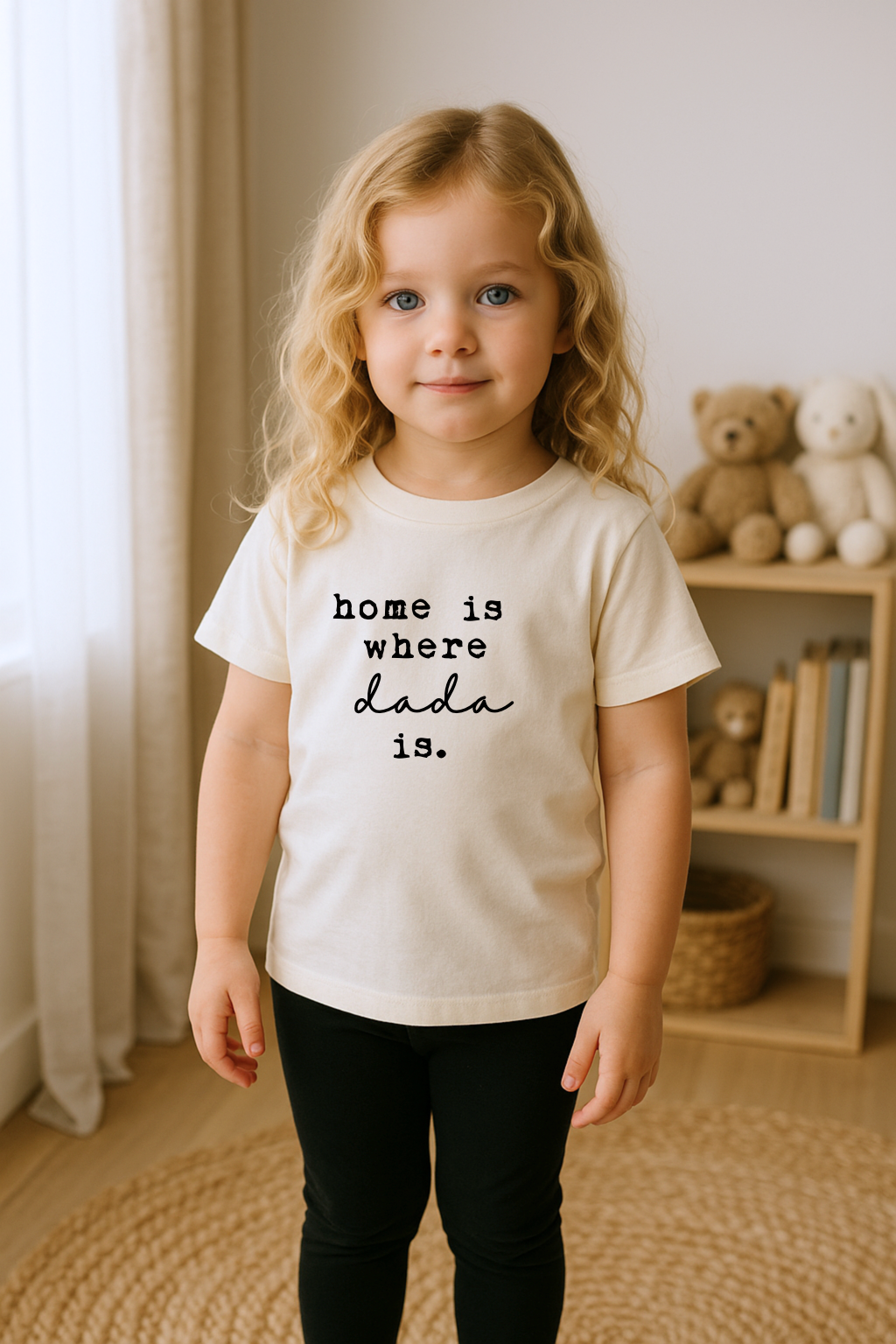 Home is Where Dada Is Organic Cotton Kids Tee Short Sleeve - HoneyBug