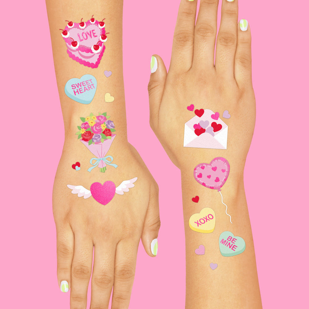 Be Mine Tats - 60 Foil Temporary Tattoos