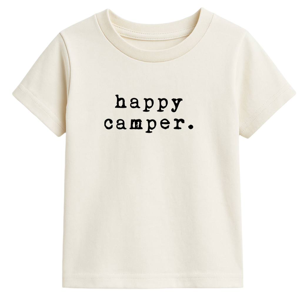 Happy Camper Organic Cotton Short Sleeve Toddler T-Shirt - HoneyBug