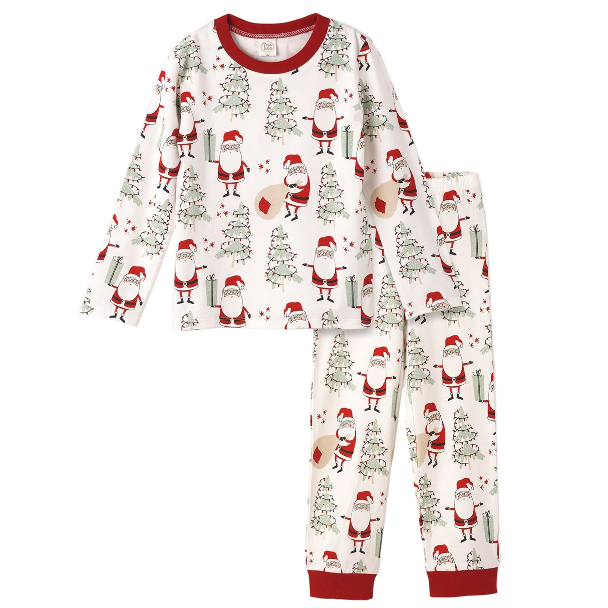Christmas Santa Kid's Bamboo Pajama Set - HoneyBug