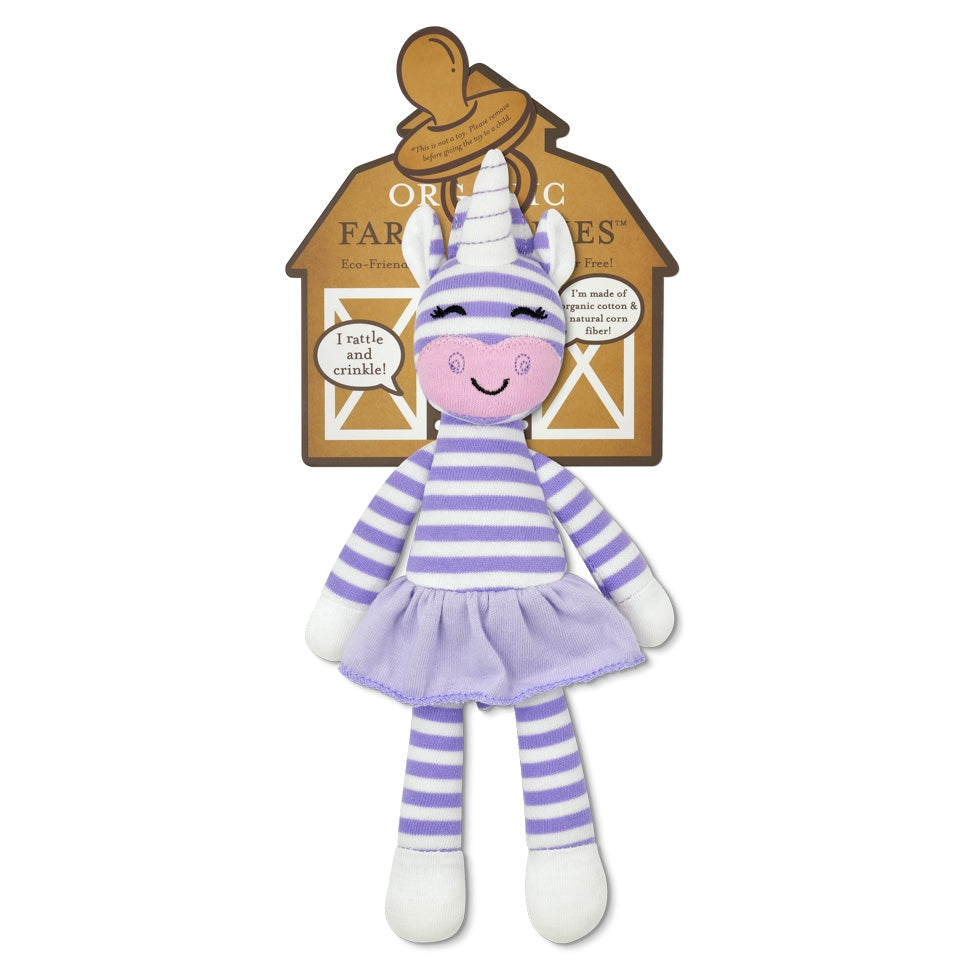 Cupcake the Unicorn - Pacifier Buddy - HoneyBug