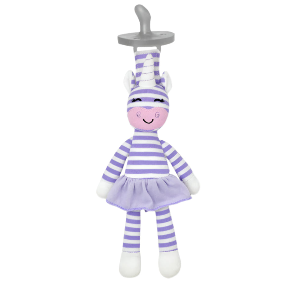 Cupcake the Unicorn - Pacifier Buddy - HoneyBug