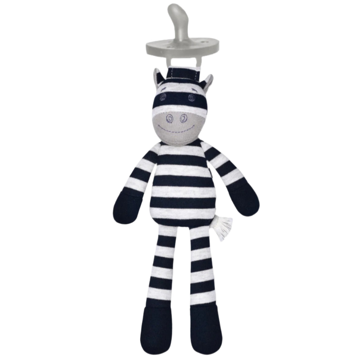 Ziggy Zebra - Pacifier Buddy - HoneyBug