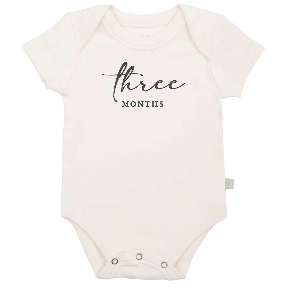 graphic bodysuit | three months milestone charcoal - HoneyBug