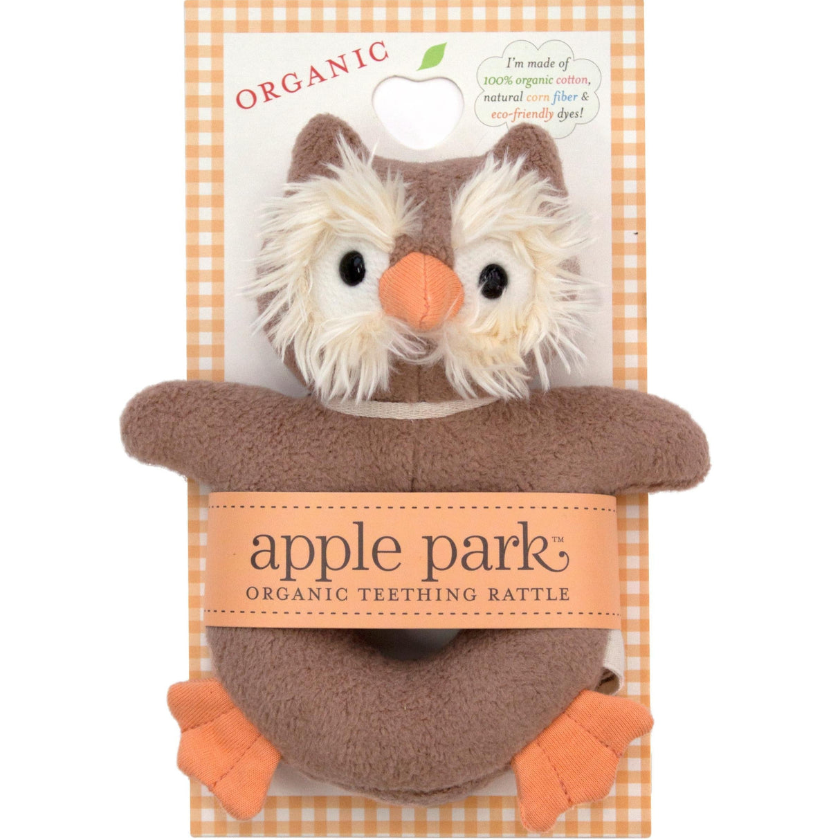 Soft Teething Rattle - Owl - HoneyBug